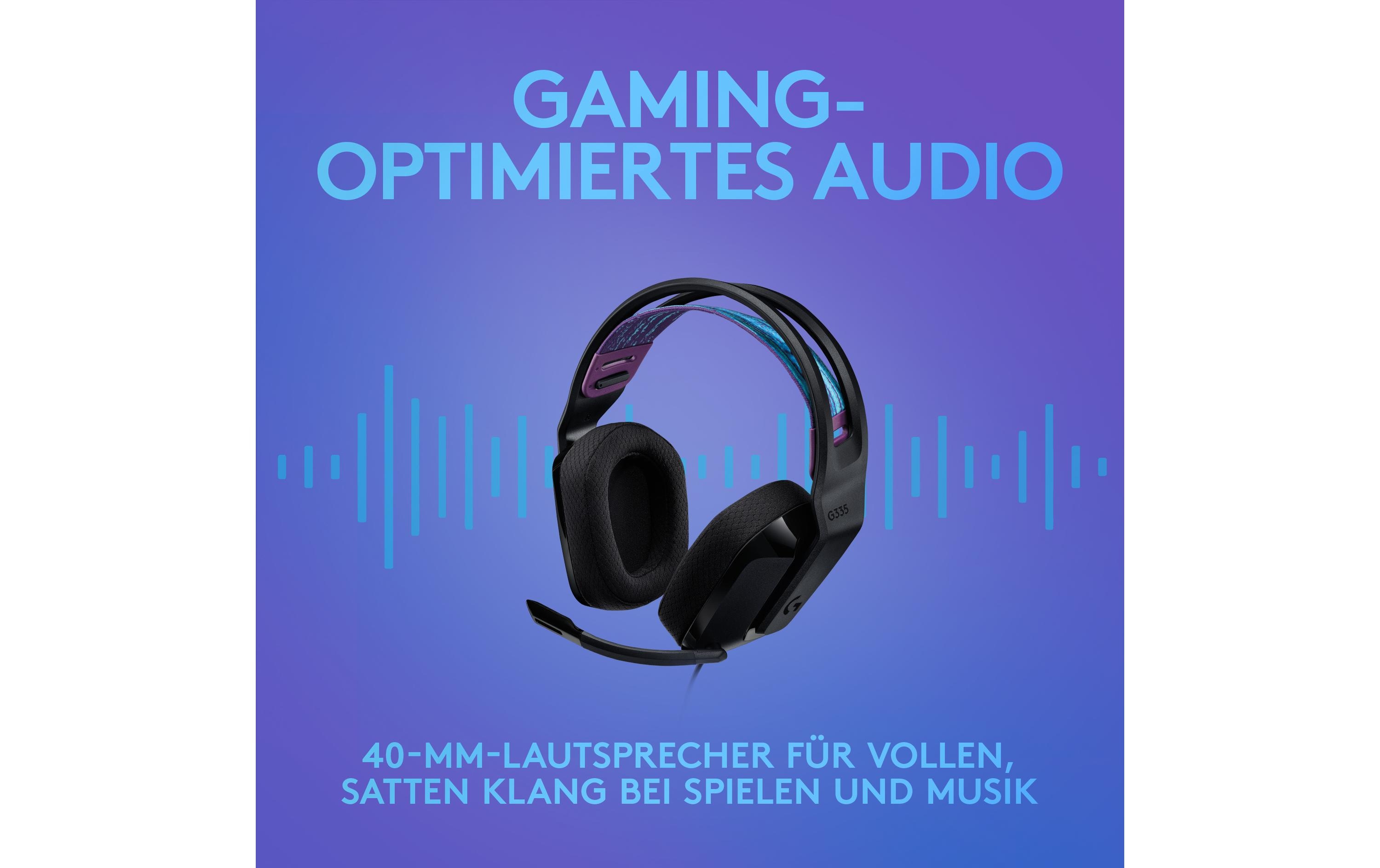 Logitech G G335 Wired Gaming Headset - Headset - ohrumschließend - kabelgebunden - 3,5 mm Stecker - Schwarz - Discord Certified