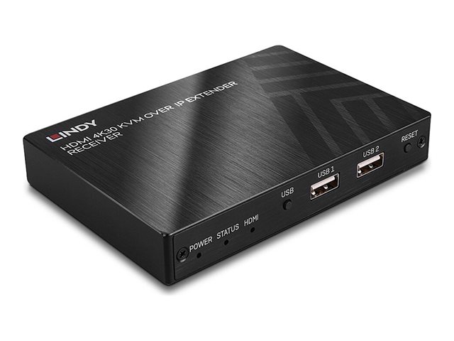 LINDY KVM over IP Extender, Receiver - KVM/Infrarot-Extender - Empfänger - 1GbE, HDMI - USB - bis zu 150 m