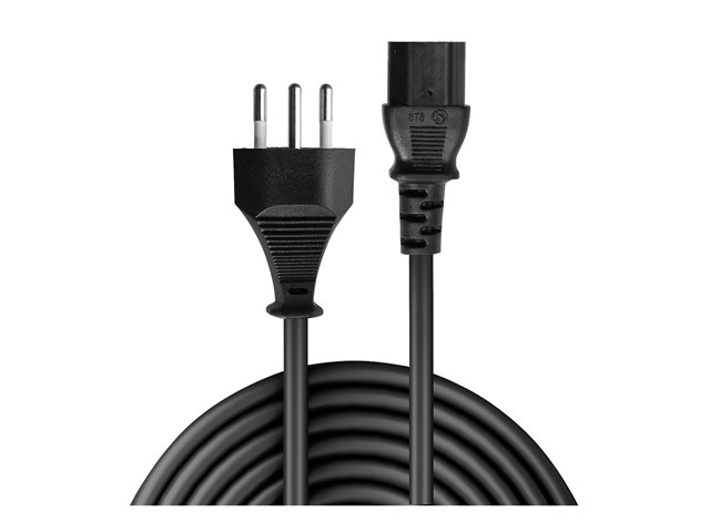 Lindy - Stromkabel - Schweiz, 3-polig (M) zu power IEC 60320 C13 - 5 m - Schweiz