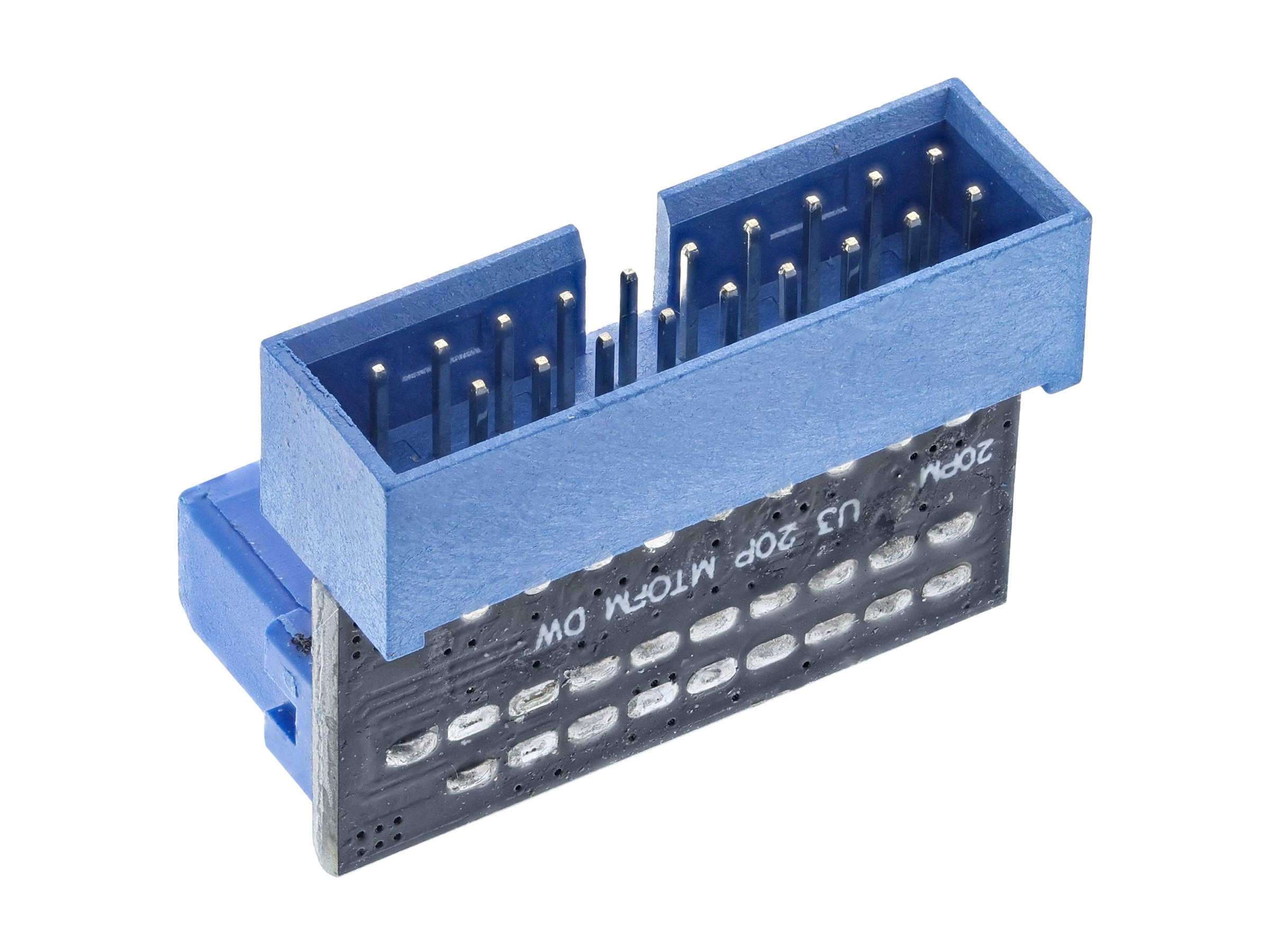 InLine - interner USB-Adapter - 20-poliger USB 3.0 Kopf zu 20-poliger USB 3.0 Kopf