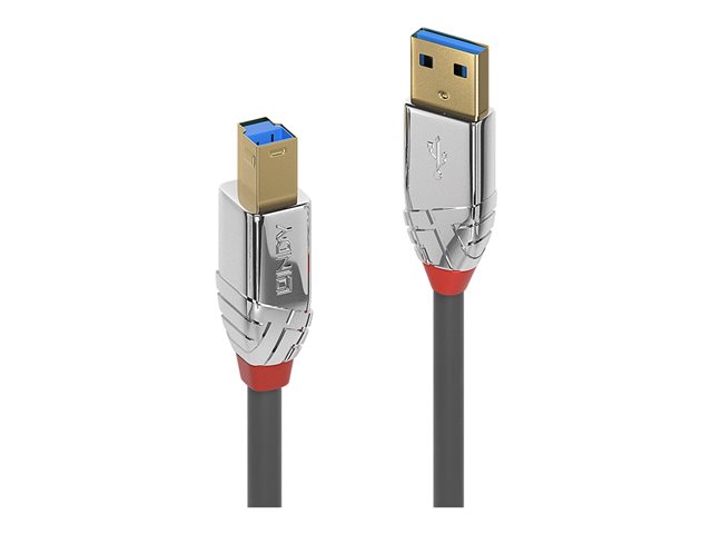 Lindy CROMO - USB-Kabel - USB Typ A (M) zu USB Type B (M) - USB 3.1 - 2 m - rund - Grau