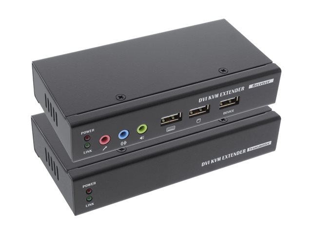 InLine DX050 DVI USB KVM Extender over TP Cable with Audio - KVM-/Audio-/USB-Extender