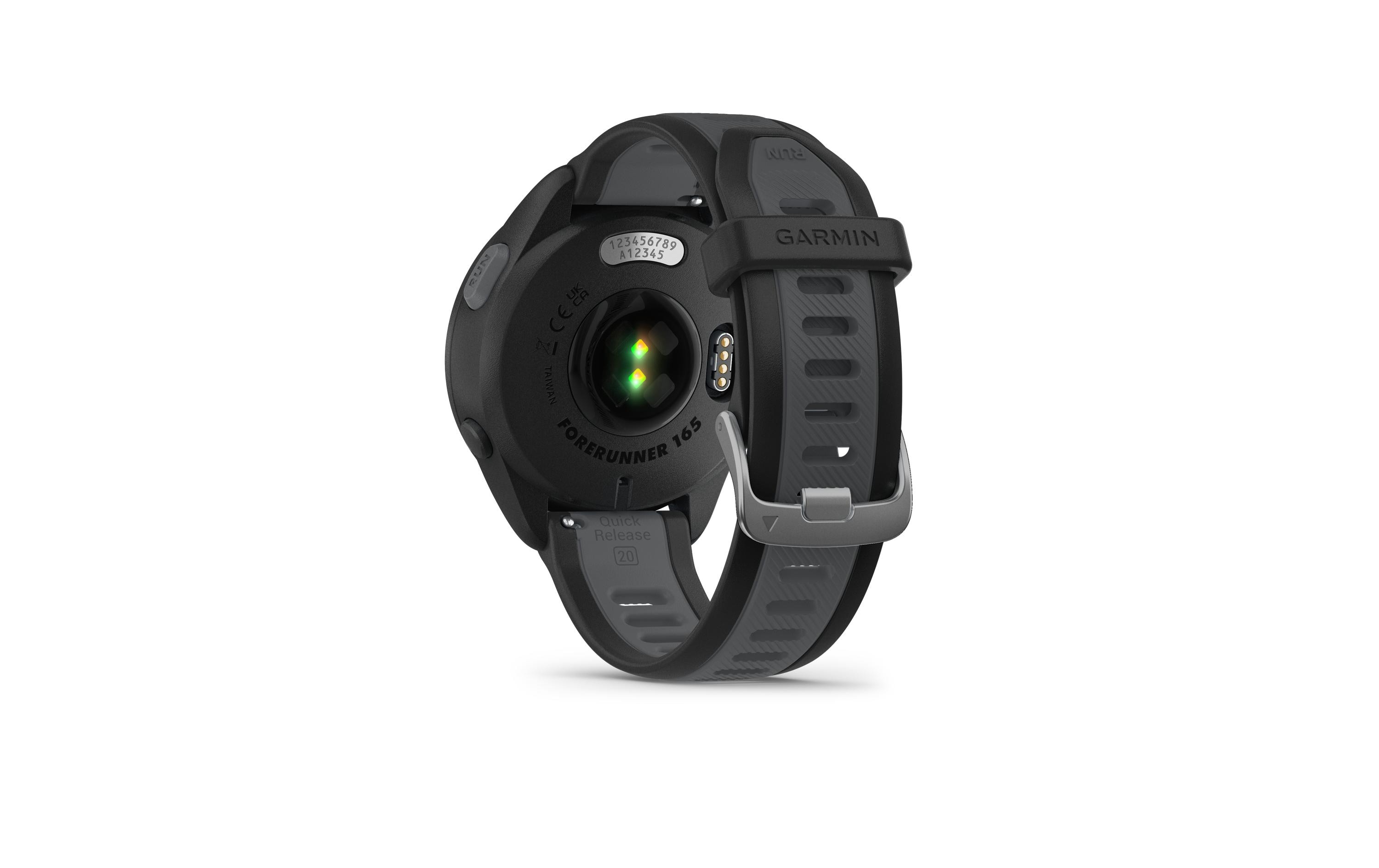 GARMIN Sportuhr Forerunner 165 Dunkelgrau/Schwarz