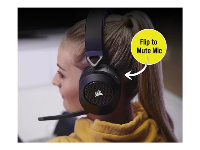 CORSAIR Gaming HS65 WIRELESS - Headset - ohrumschließend - Bluetooth / 2,4 GHz Funkfrequenz - kabellos - Kohle