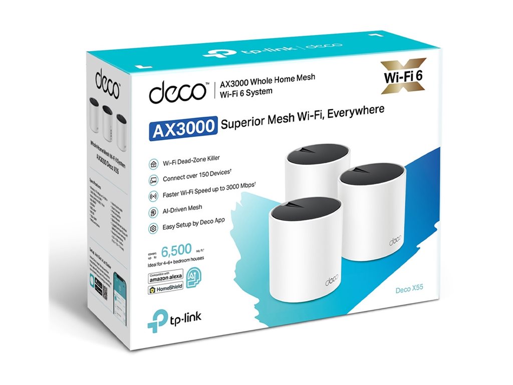 TP-Link Deco X55 V1.60 - WLAN-System - Wi-Fi 6 - Desktop