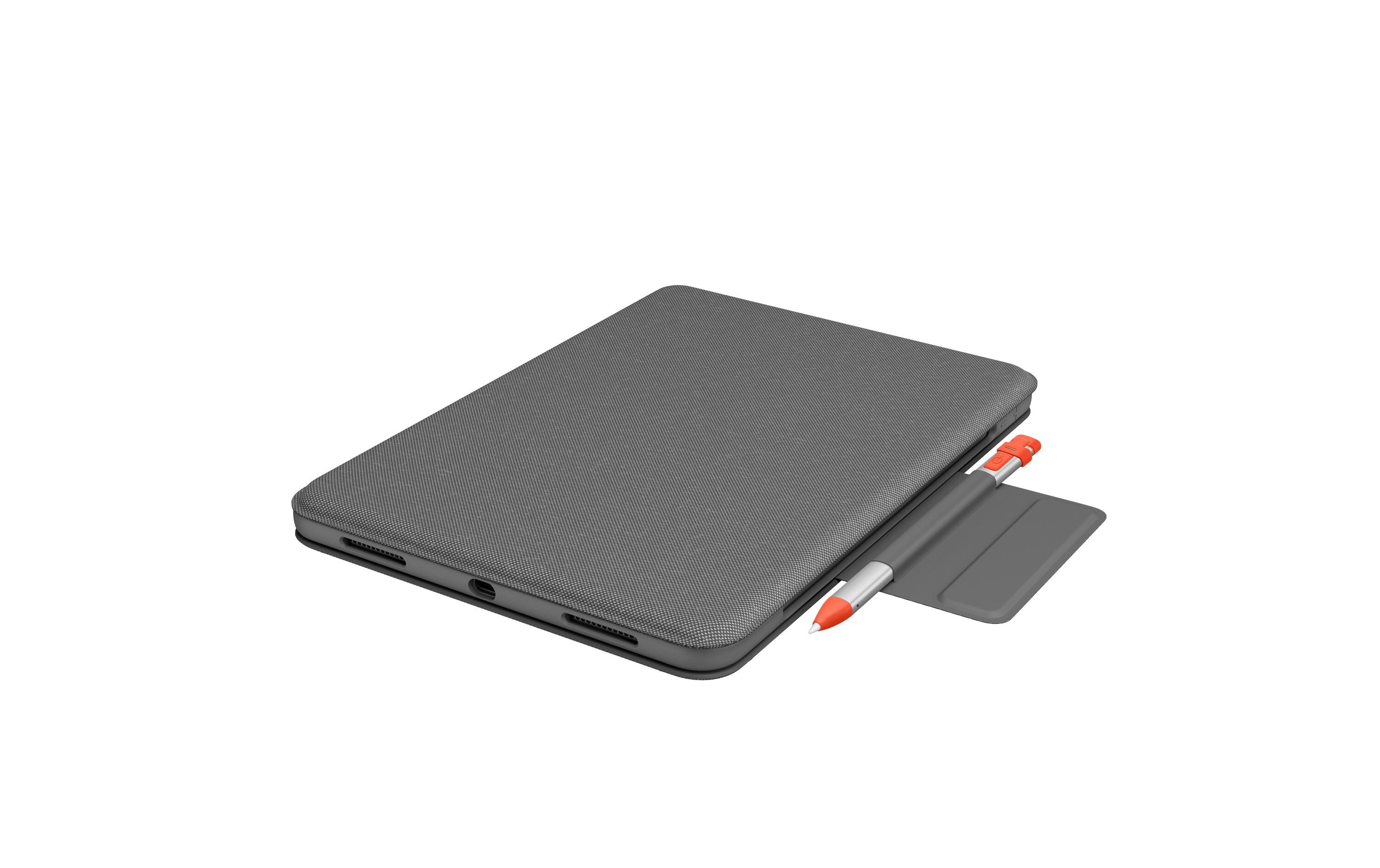 Logitech Folio Touch - Tastatur und Foliohülle - mit Trackpad - QWERTZ - Schweiz - Oxford Gray Eingabegerät