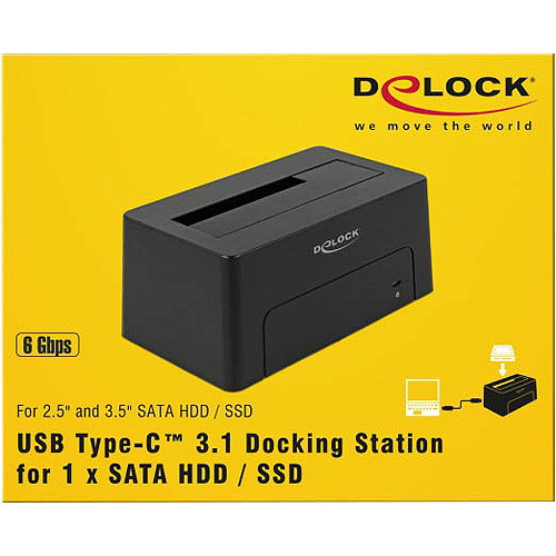 Delock Dockingsstation für ein 3,5"- oder 2,5"-Laufwerk