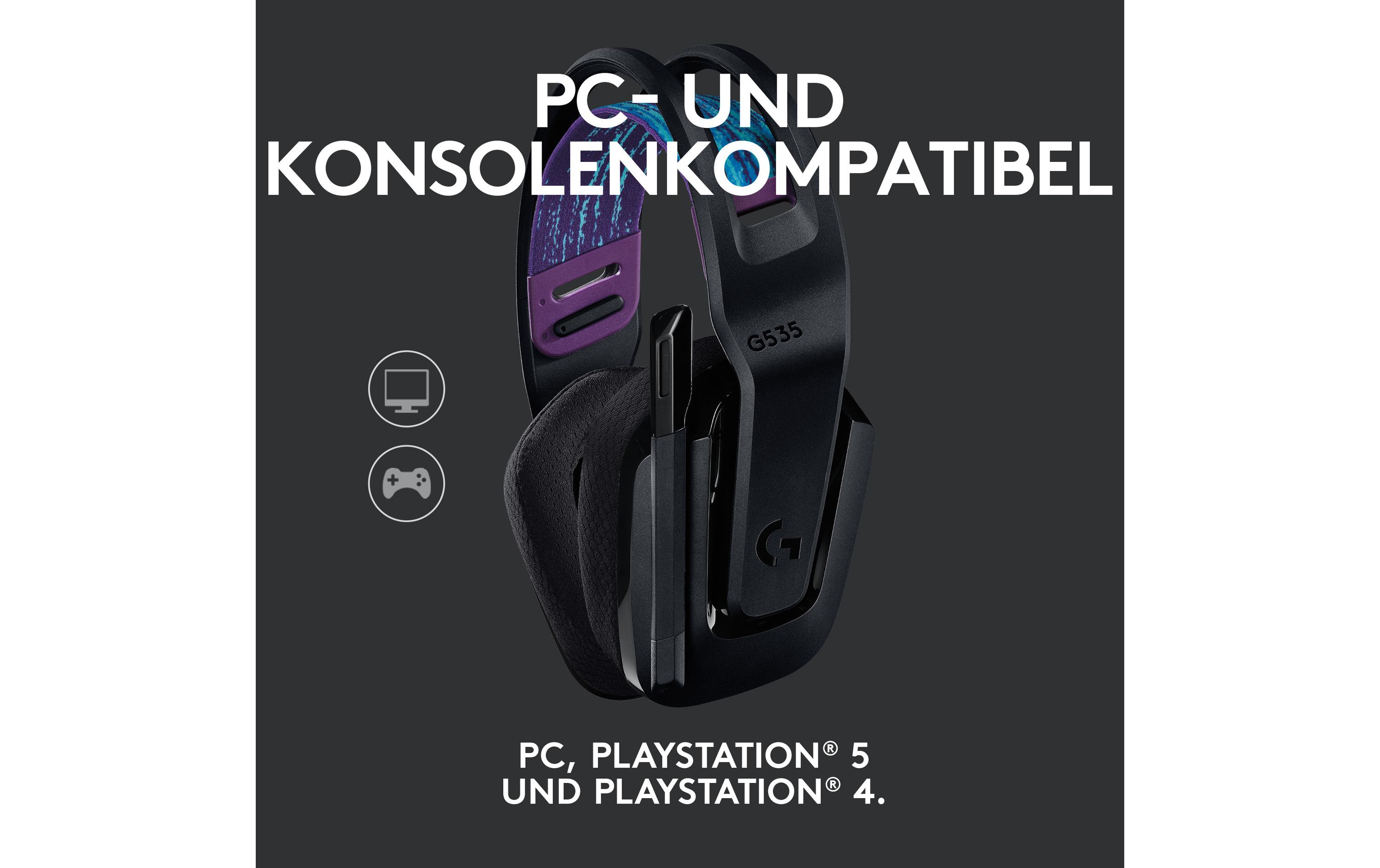 Logitech G G535 LIGHTSPEED Wireless Gaming Headset - Headset - ohrumschließend - LIGHTSPEED - kabellos - Schwarz - Discord Certified