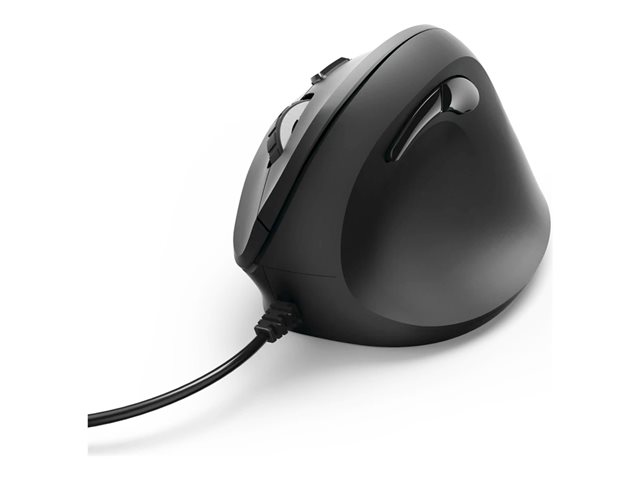 Hama Vertical Ergonomic - vertikale Maus - USB - Schwarz