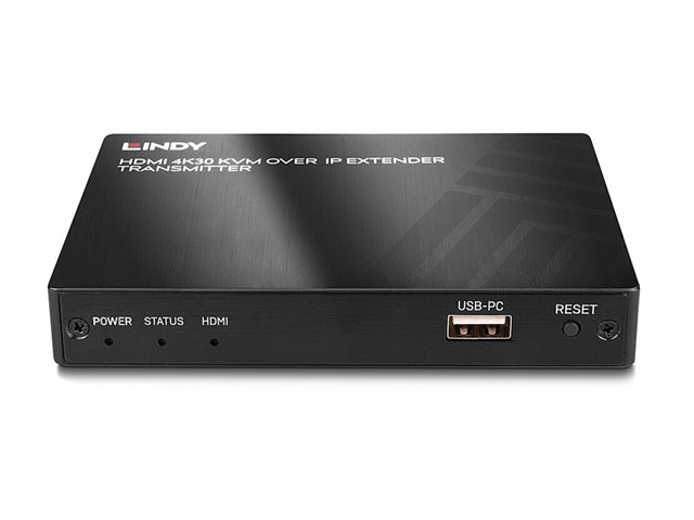 LINDY KVM over IP Extender, Transmitter - KVM/Infrarot-Extender - Sender - 1GbE, HDMI - USB - bis zu 150 m