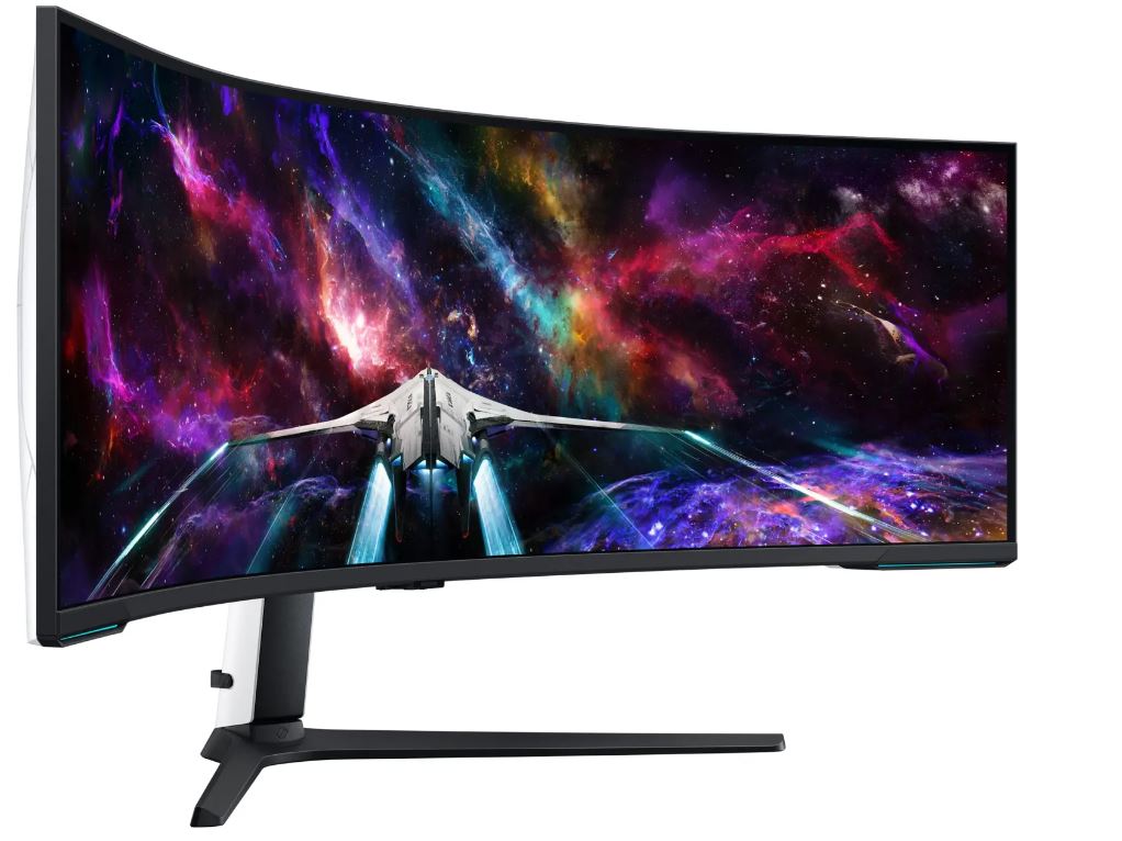 Samsung Odyssey Neo G9 S57CG952NU - G95NC Series - QLED-Monitor - Gaming - gebogen - 144 cm (57") - 7680 x 2160 Dual UHD @ 240 Hz - VA - 1000 cd/m² - 1000000:1 - DisplayHDR 1000 - 1 ms - 3xHDMI, DisplayPort - Schwarz, weiß