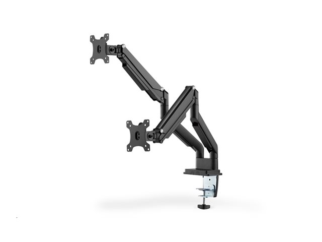 DIGITUS DA-90395 Aufstellung - einstellbarer Doppelarm - für 2 LCD-Displays - mattschwarz