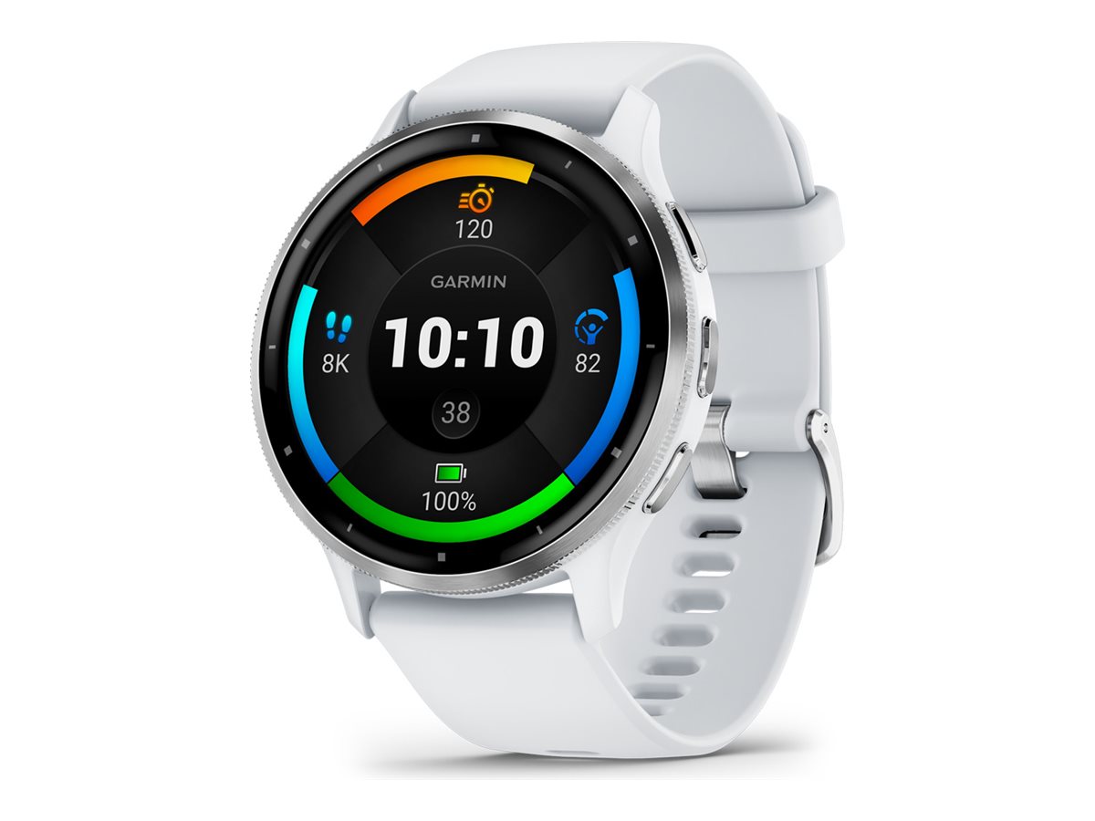 Garmin Venu 3 - verstärktes Polymer Whitestone - intelligente Uhr mit Band - 8 GB