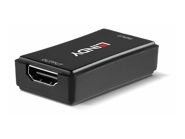LINDY HDMI 2.0 18G UHD/HDR Repeater/Extender - Erweiterung für Video/Audio - HDMI - 19-poliger HDMI Typ A / 19-poliger HDMI Typ A - bis zu 40 m