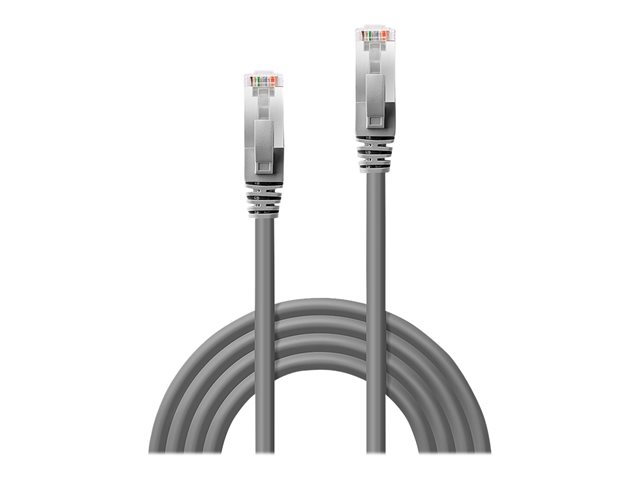 Lindy - Patch-Kabel - RJ-45 (M) zu RJ-45 (M) - 3 m - SFTP - CAT 6 - geformt, ohne Haken, verseilt - Grau