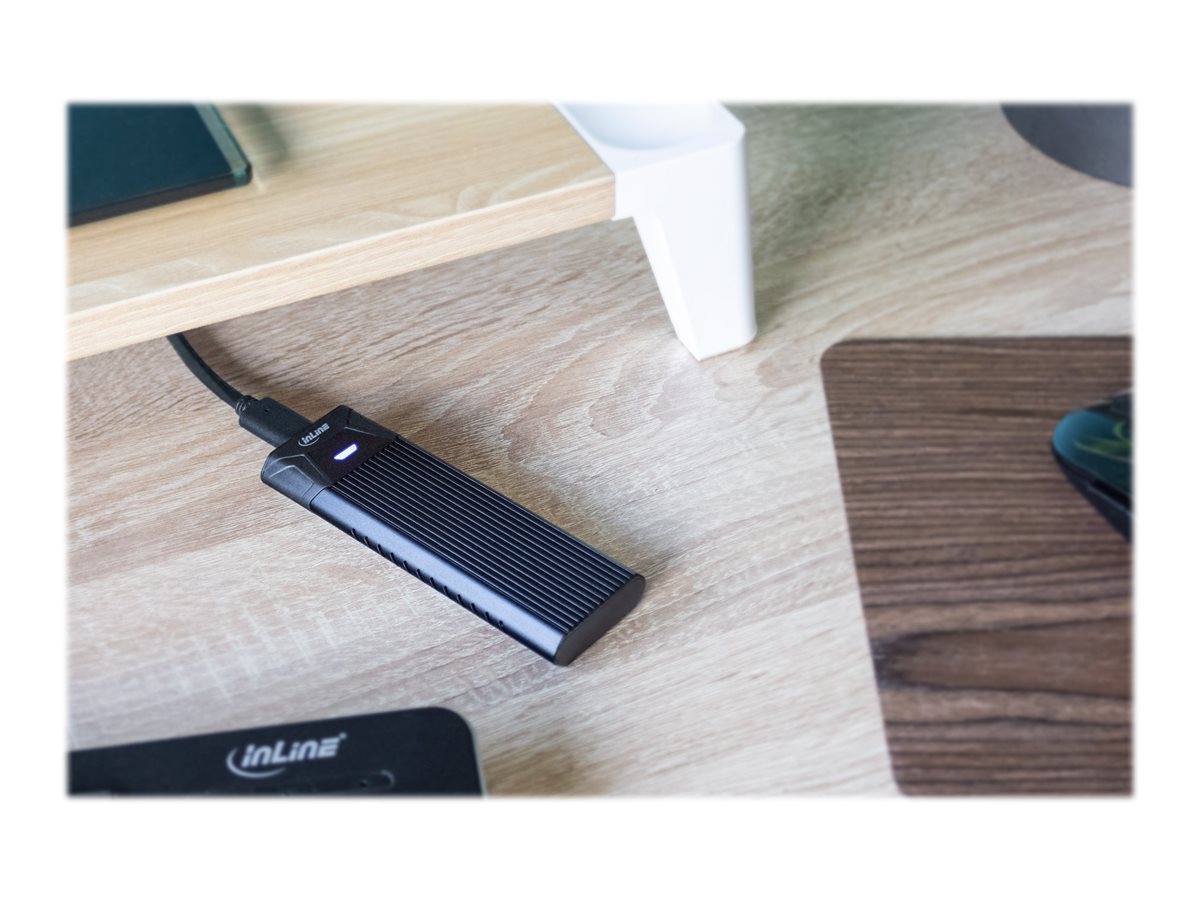 InLine - Speichergehäuse - M.2 Card (PCIe NVMe & SATA) - USB 3.2 (Gen 2)