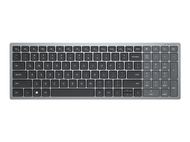 Dell KB740 - Tastatur - kompakt
mehrere Geräte - QWERTZ - Deutsch - Titan Gray Eingabegerät