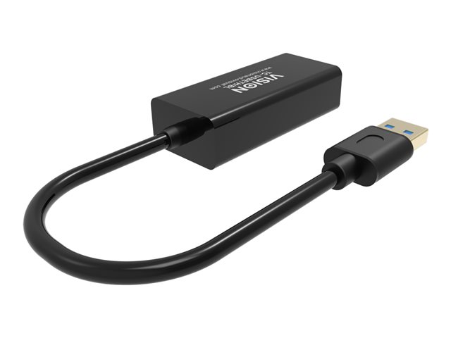 Vision TC-USBETH/BL - Netzwerkadapter - USB 2.0 - Gigabit Ethernet x 1