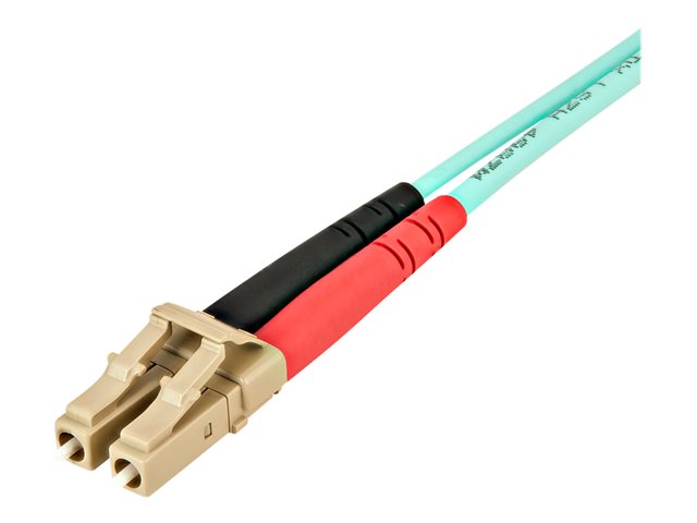 StarTech.com Aqua OM4 Duplex Multimode Fiber - 16 ft / 5m - 100 Gb - 50/125 - OM4 Fiber - LC to LC Fiber Patch Cable (450FBLCLC5) - Netzwerkkabel - LC Multi-Mode (M) bis LC Multi-Mode (M) - 5 m - Glasfaser - Duplex - 50/125 Mikrometer - OM4 - Aquamarin