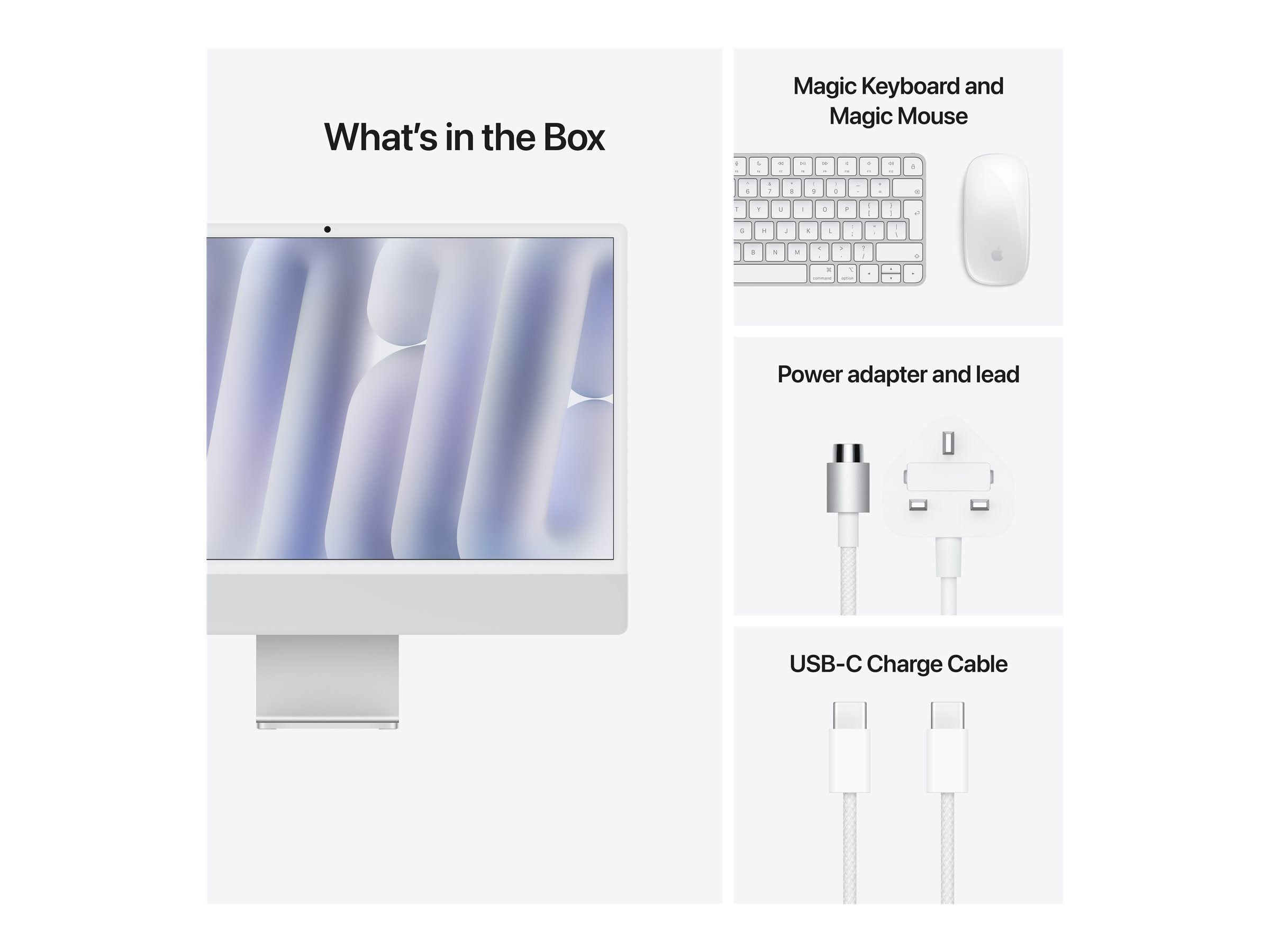 Apple iMac with 4.5K Retina display - All-in-One (Komplettlösung) - M4 - 16 GB - SSD 256 GB - LED 61 cm (24") - Deutsch