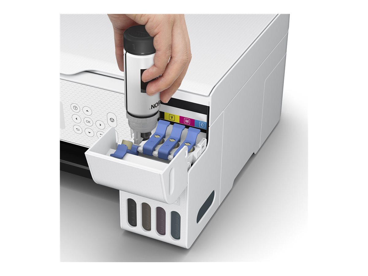 Epson EcoTank ET-2876 - Multifunktionsdrucker - Farbe - Tintenstrahl - ITS - A4 (Medien) - bis zu 10 Seiten/Min. (Drucken) - 100 Blatt - Wi-Fi, USB - weiß