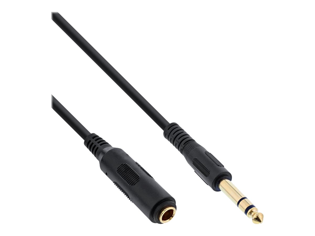 InLine - Kopfhörerverlängerungskabel - Stereo-Stecker männlich zu Stereo-Stecker weiblich - 5 m - Schwarz