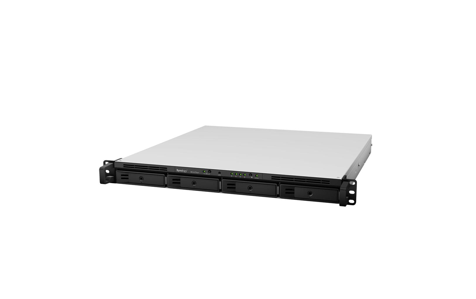 Synology RackStation RS1619xs+ - NAS-Server - 4 Schächte - Rack - einbaufähig - SATA 6Gb/s - RAID 0, 1, 5, 6, 10, JBOD, RAID F1 - RAM 8 GB - Gigabit Ethernet - iSCSI - 1U
