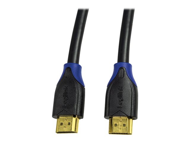 LogiLink High Speed with Ethernet - HDMI-Kabel mit Ethernet - HDMI männlich zu HDMI männlich - 2 m - Schwarz - 4K Unterstützung