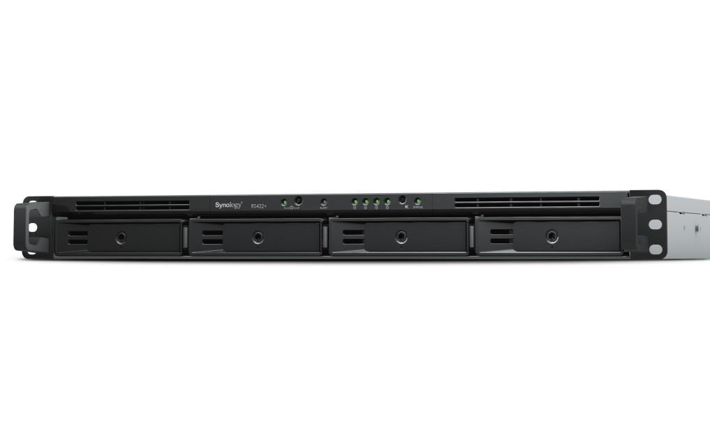 Synology RackStation RS422+ - NAS-Server - 4 Schächte - Rack - einbaufähig - SATA 6Gb/s - RAID RAID 0, 1, 5, 6, 10, JBOD - RAM 2 GB - Gigabit Ethernet - iSCSI Support - 1U