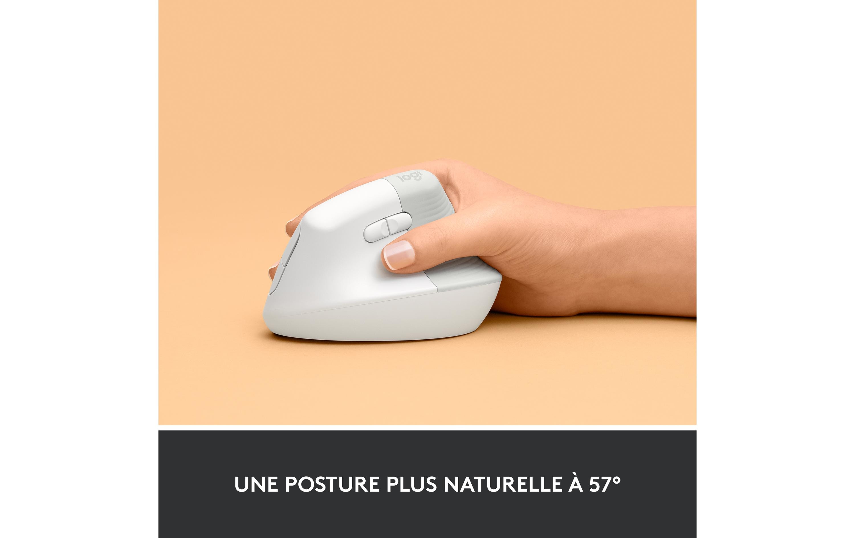 Logitech Ergonomische Maus Lift Off-white