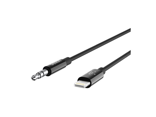 Belkin - Kabel Lightning auf Kopfhöreranschluss - Lightning männlich zu mini-phone stereo 3.5 mm männlich - 91.4 cm - Schwarz