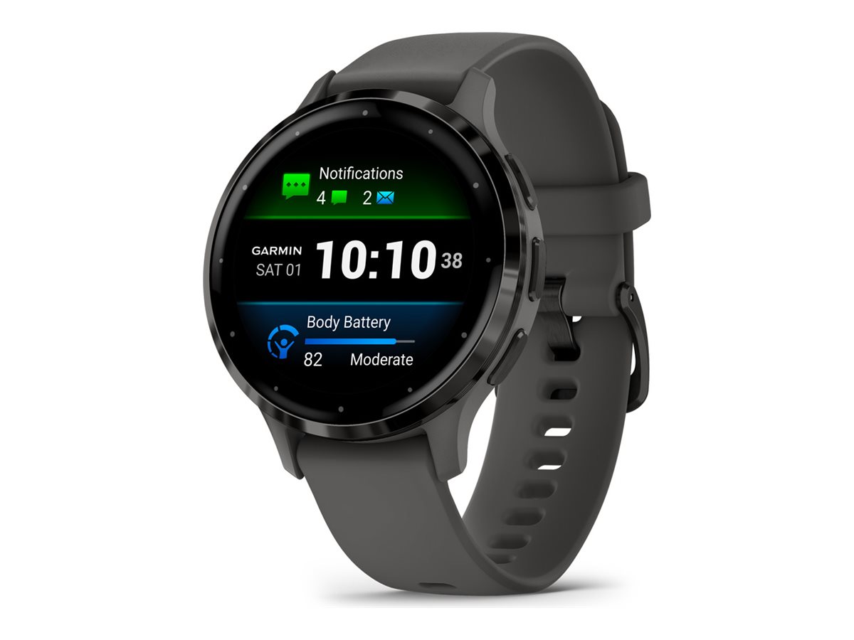 Garmin Venu 3S - Pebble Gray - intelligente Uhr mit Band - 8 GB
