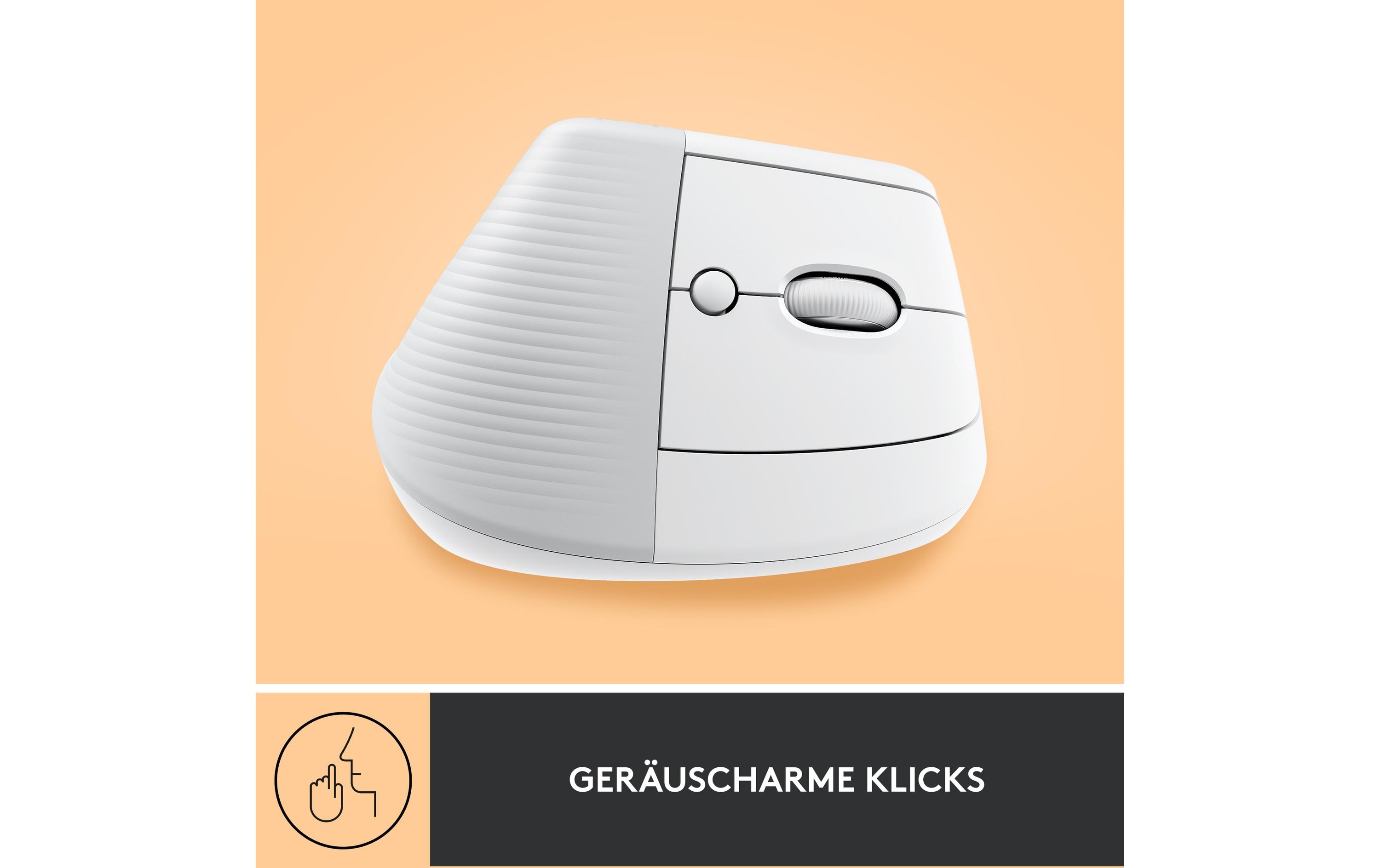Logitech Ergonomische Maus Lift Off-white