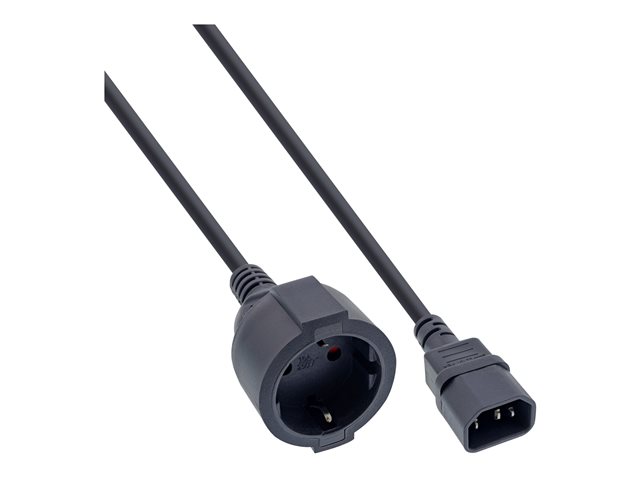 InLine - Stromkabel - IEC 60320 C14 zu power CEE 7/3 - 3 m
