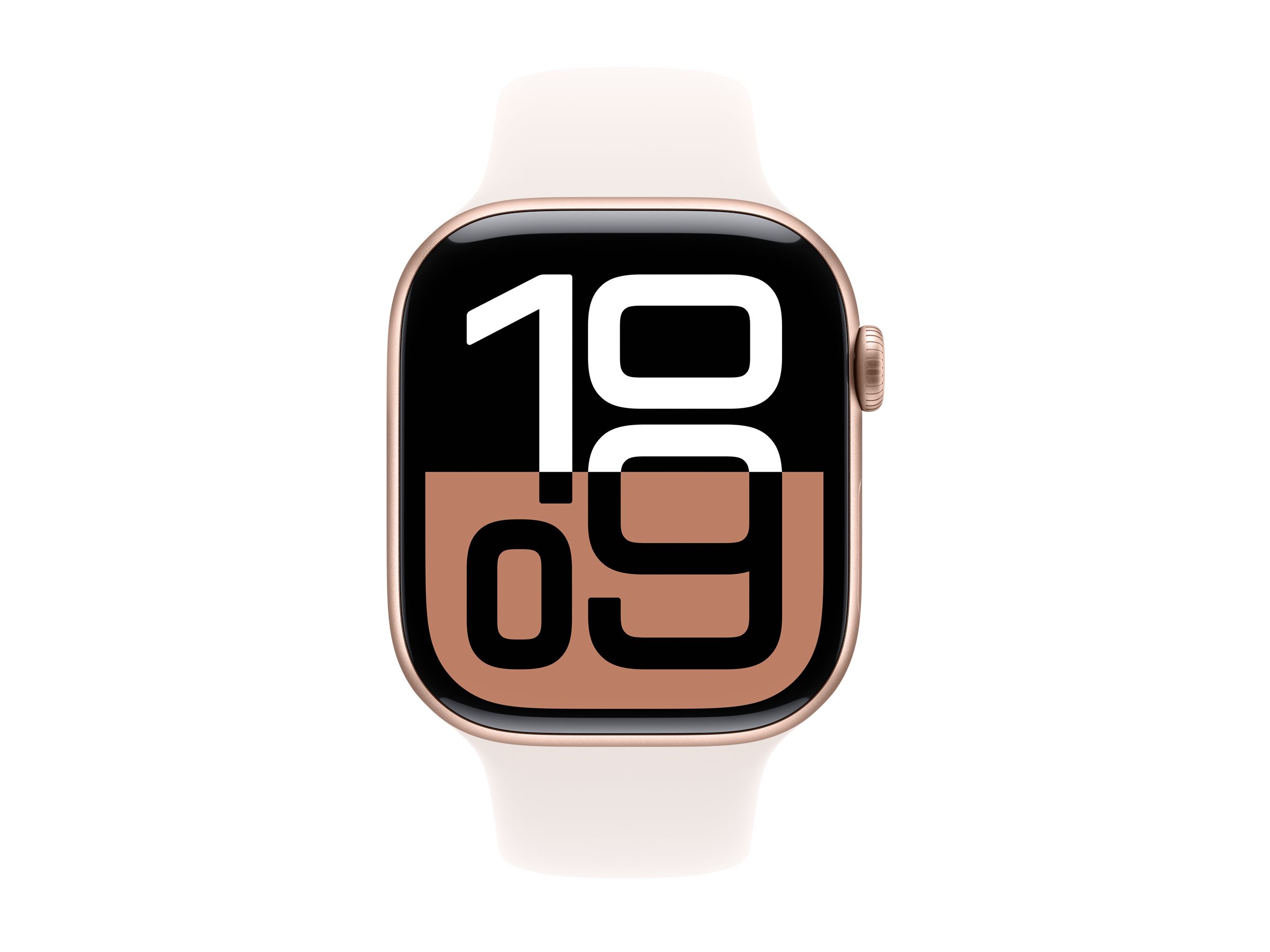 Apple Watch Series 10 GPS 46mm Rose Gold Aluminium Case mit Light Blush Sport Band - M/L (MWWU3QF/A)