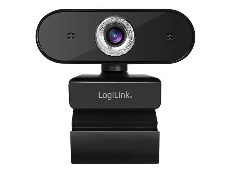 LogiLink Pro full HD USB webcam with microphone - Webcam - Farbe - 3 MP - 1920 x 1080 - 1080p - Audio - USB 2.0 - MJPEG