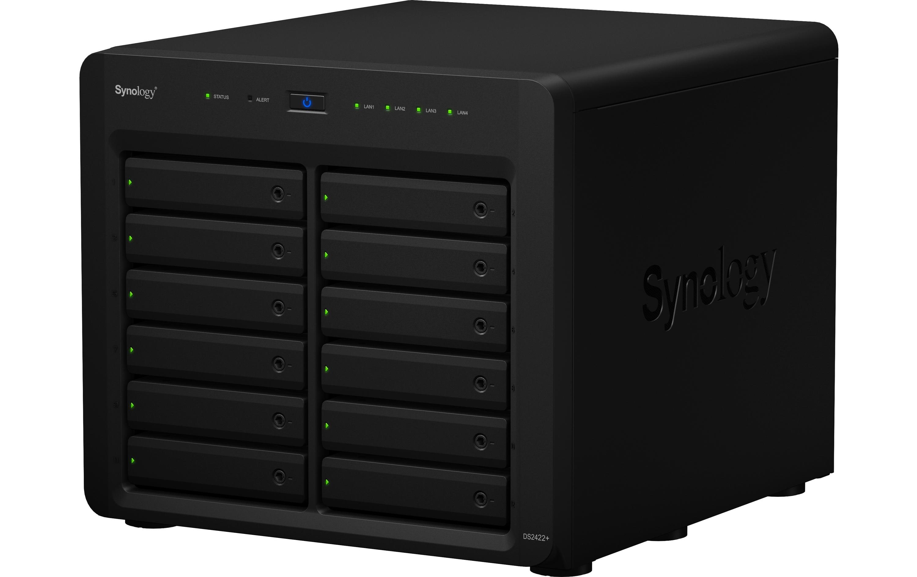 Synology Disk Station DS2422+ - NAS-Server - 12 Schächte - SATA 3Gb/s - RAID 0, 1, 5, 6, 10, JBOD - RAM 4 GB - Gigabit Ethernet - iSCSI Support