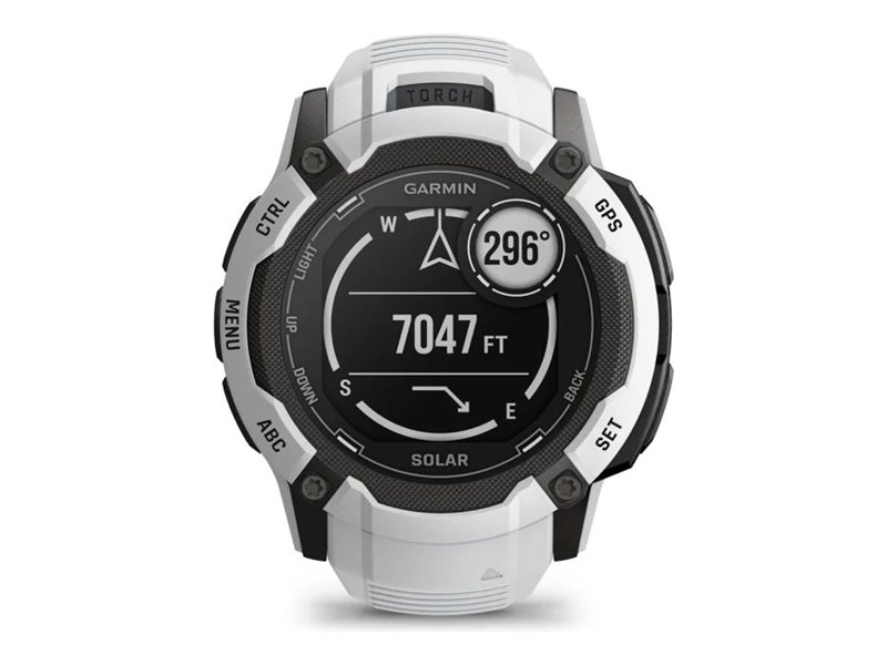Garmin Instinct 2X Solar - faserverstärktes Polymer - Ja intelligente Uhr mit Band - 64 MB - Steinweiß