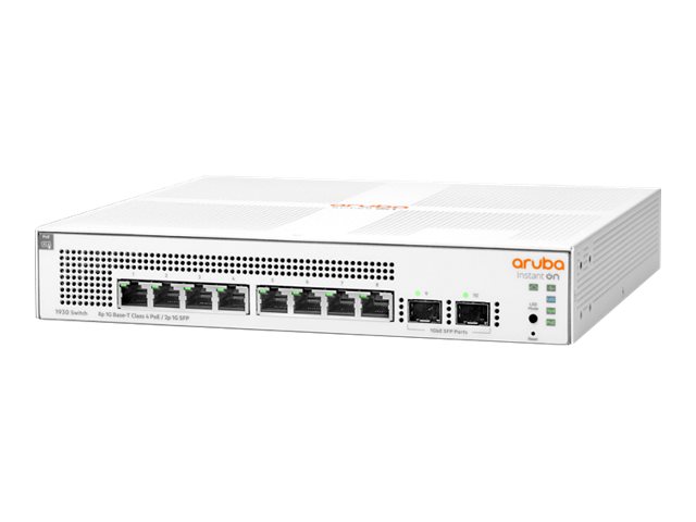 HPE Networking Instant On 1930 8G Class4 PoE 2SFP 124W Switch - Switch - 8 Anschlüsse - managed - an Rack montierbar
