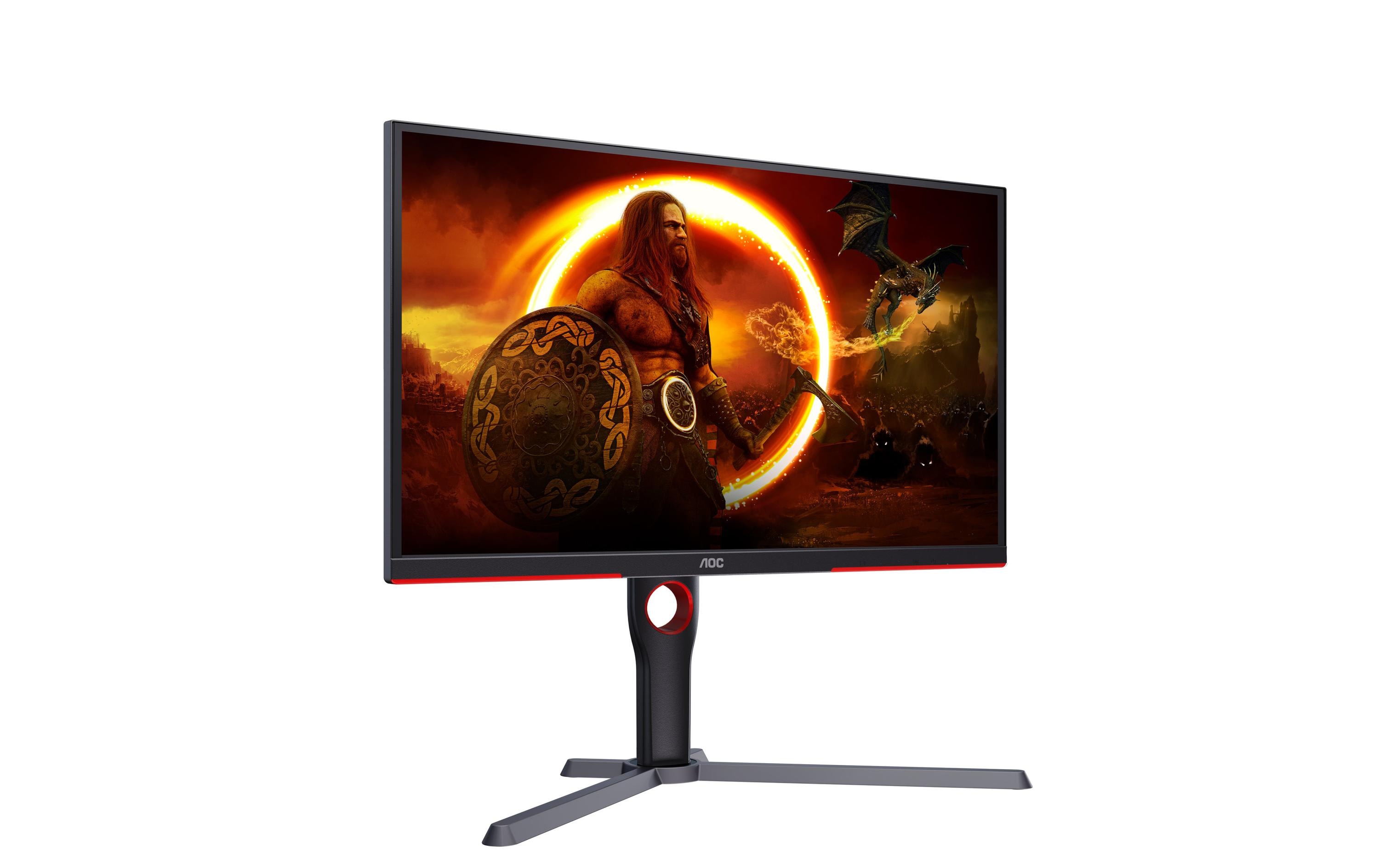 AOC Gaming 25G3ZM/BK - G3 Series - LED-Monitor - Gaming - 63.5 cm (25") (24.5" sichtbar) - 1920 x 1080 Full HD (1080p) @ 240 Hz - VA - 300 cd/m² - 3000:1 - 0.5 ms - 2xHDMI, DisplayPort - Schwarz, Rot