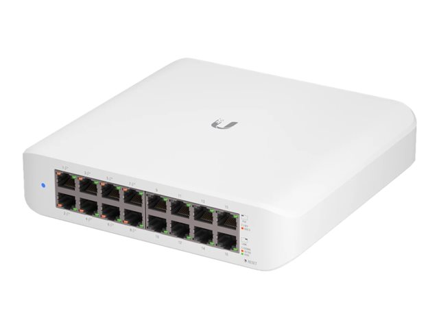 Ubiquiti UniFi Switch Lite USW-Lite-16-POE - Switch - managed - 16 x 10/100/1000 (8 PoE+) - Desktop, wandmontierbar - PoE+ (45 W) (USW-Lite-16-POE)