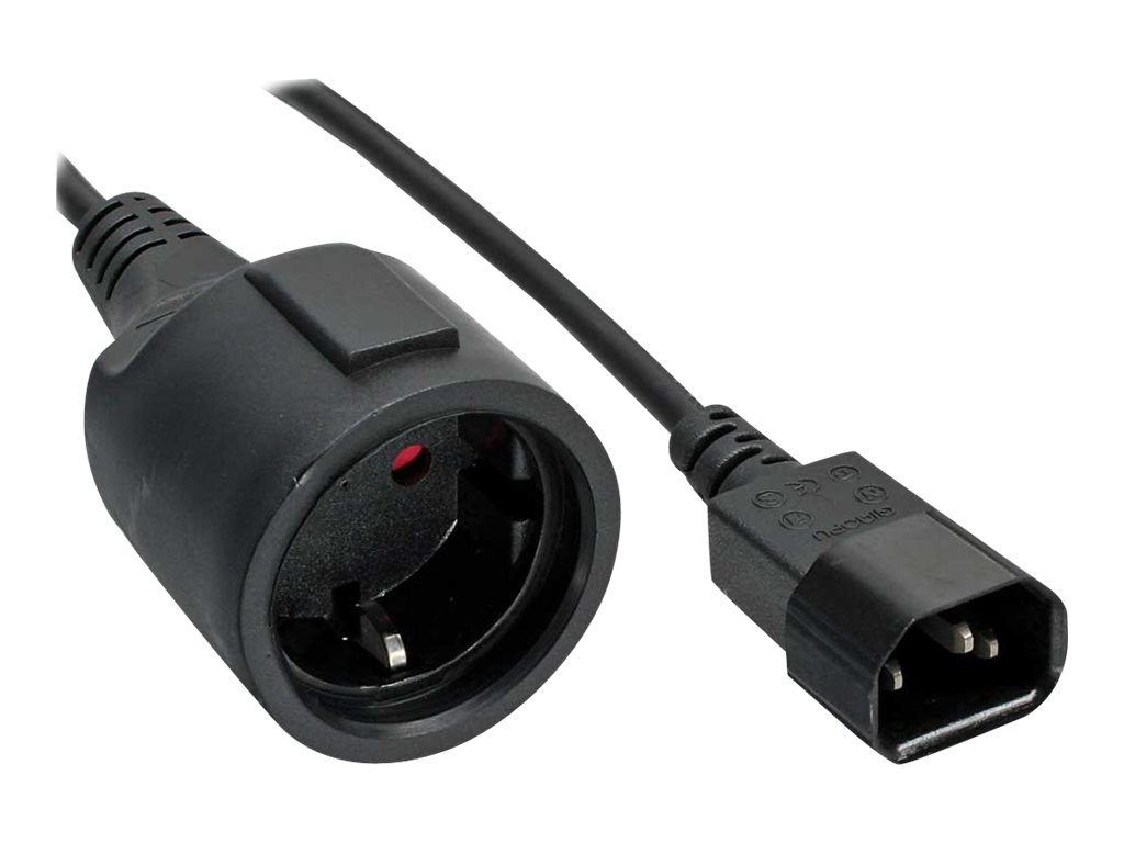 InLine - Stromkabel - IEC 60320 C14 zu power CEE 7/3 - 3 m