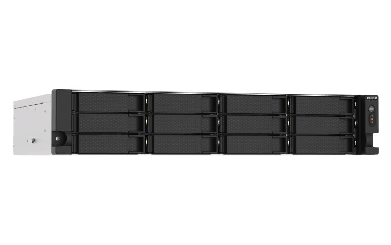 QNAP TS-1273AU-RP - NAS-Server - 12 Schächte - Rack - einbaufähig - SATA 6Gb/s - RAID RAID 0, 1, 5, 6, 10, JBOD, 5 Hot Spare, 6 Hot Spare, 10-Hot-Spare - RAM 8 GB - Gigabit Ethernet / 2.5 Gigabit Ethernet - iSCSI Support - 2U