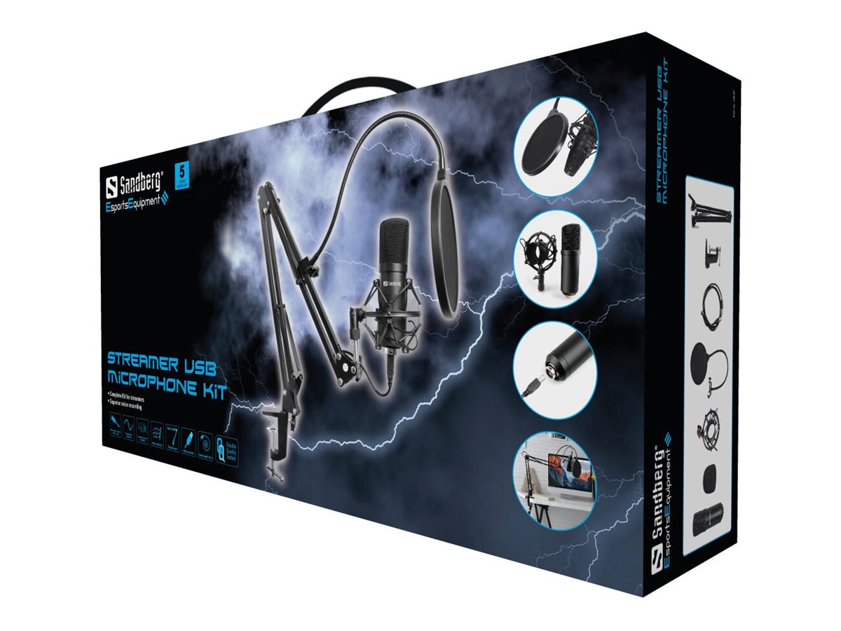 Sandberg Streamer USB Microphone Kit - Mikrofon