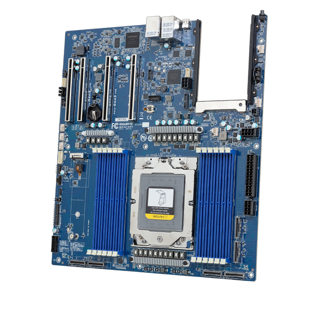 Gigabyte Mainboard MZ33-CP1 Rev. 3.x E-ATX Sockel SP5 Single - Mainboard - E-ATX - 1 GB - DDR5 - DIMM