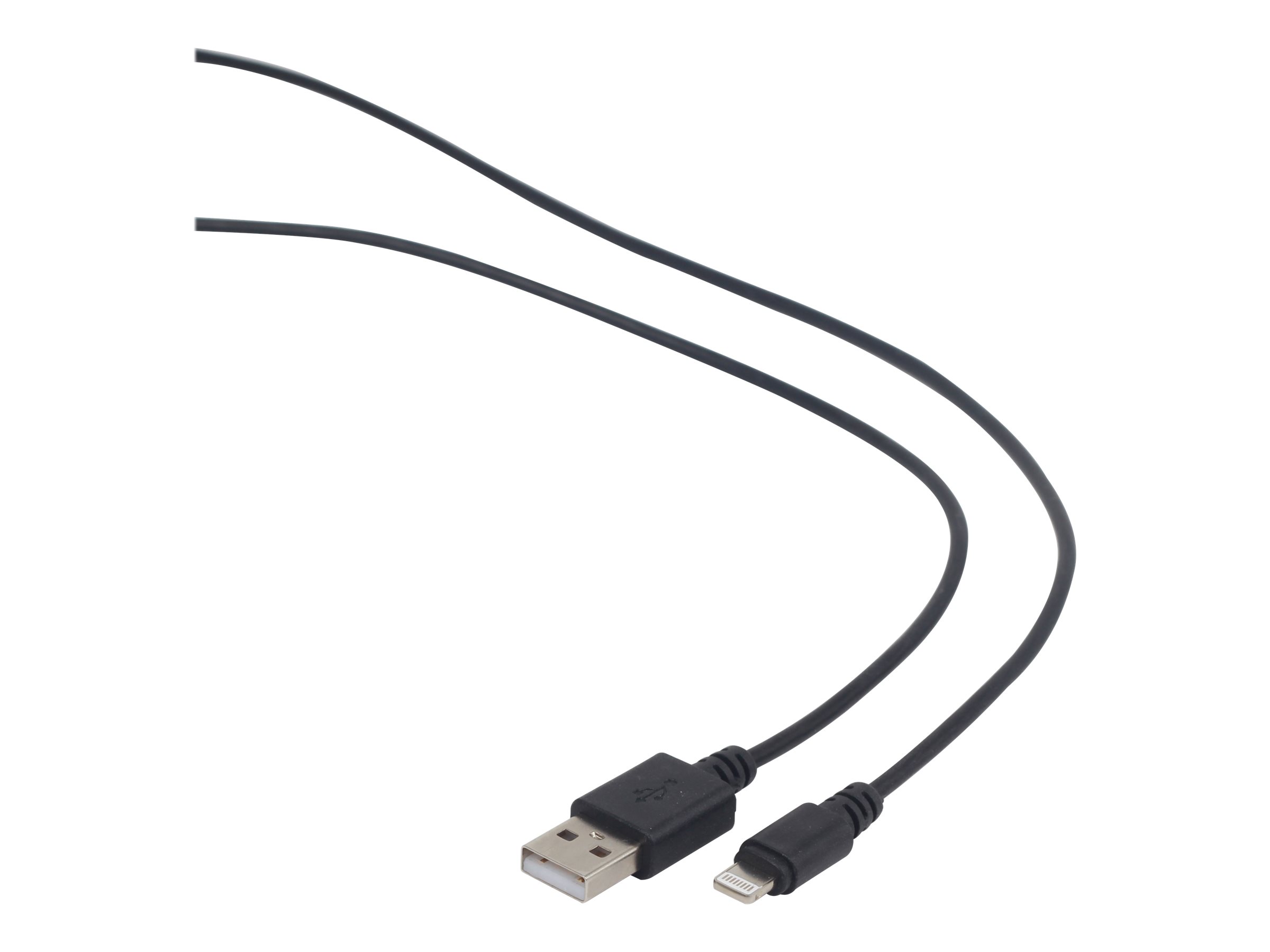 Cablexpert - Lightning-Kabel - Lightning (M) bis USB (M) - 1 m - abgeschirmt - Schwarz