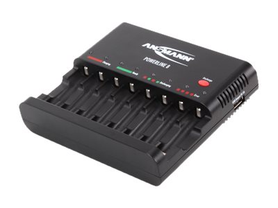 ANSMANN Powerline 8 Batterieladegerät / Stromadapter - USB