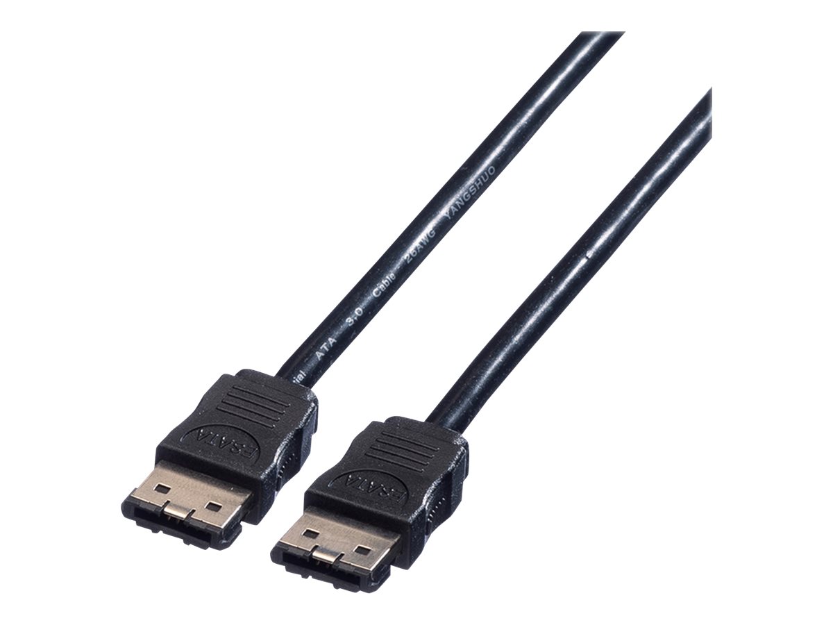 Roline - eSATA-Kabel - Serial ATA 150/300/600 - eSATA (M) zu eSATA (M) - 1 m - Schwarz