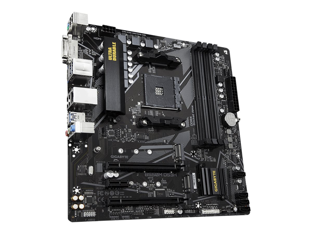 Gigabyte B550M DS3H - 1.0 - Motherboard - micro ATX - Socket AM4 - AMD B550