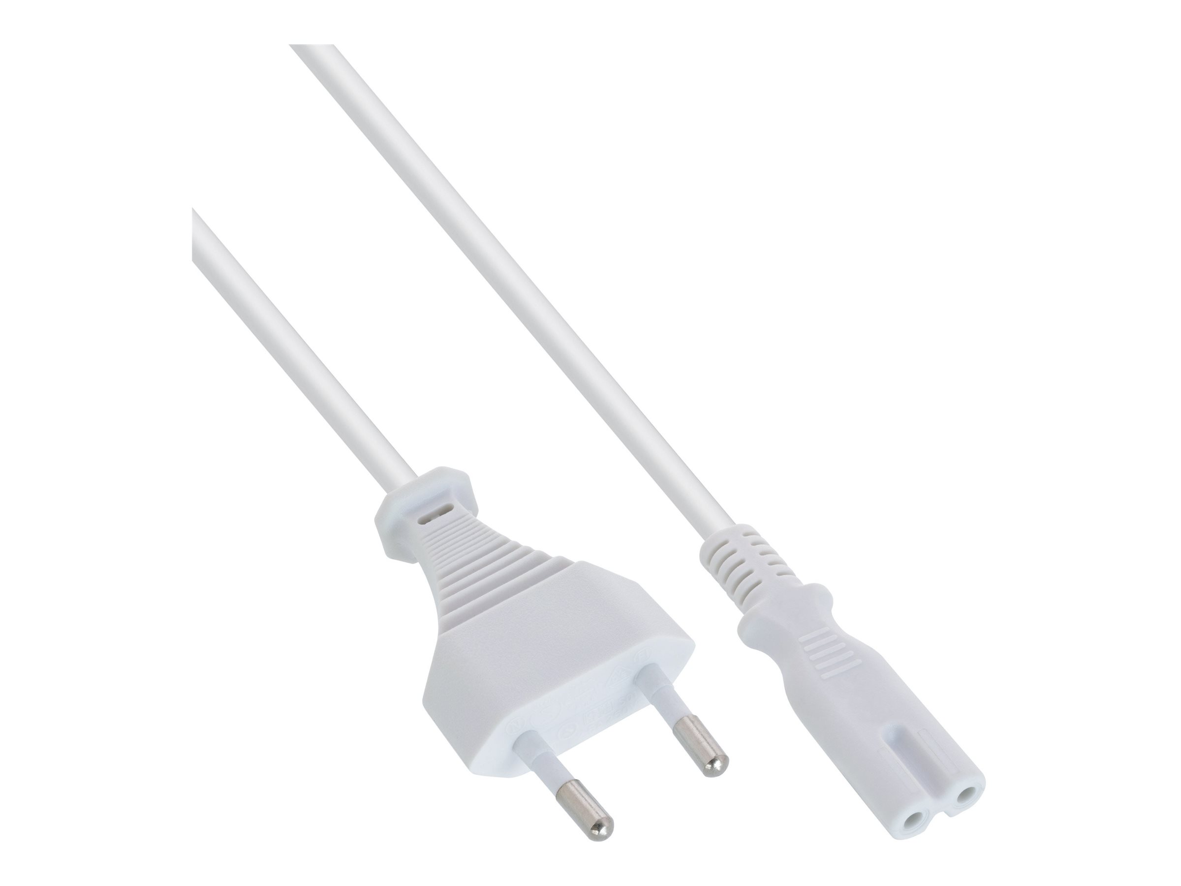 InLine - Stromkabel - Eurostecker (M) bis IEC 60320 C7 - 5 m - weiß
